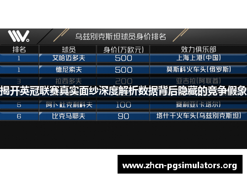 揭开英冠联赛真实面纱深度解析数据背后隐藏的竞争假象
